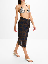 Scarf,LOEWE,NAVY BROWN,Image 4