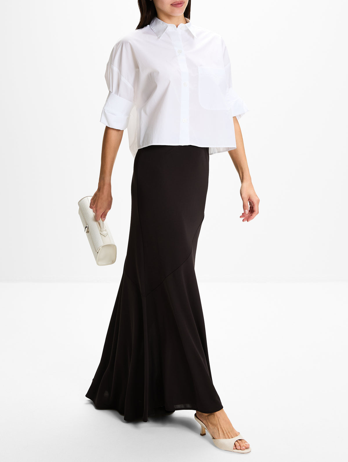 Dree Skirt,TWP,DARK CHOCOLATE,Image 3