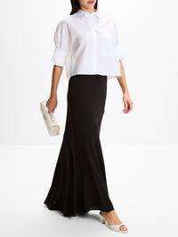 Dree Skirt,TWP,DARK CHOCOLATE,Image 3