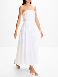 Asymmetrical Skirt,TWP,WHITE,Image 3