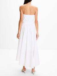 Pleated Bustier Top,TWP,WHITE,Image 3
