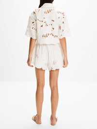 Mahon Embroidered Short,ZIMMERMANN,IVORY,Image 4