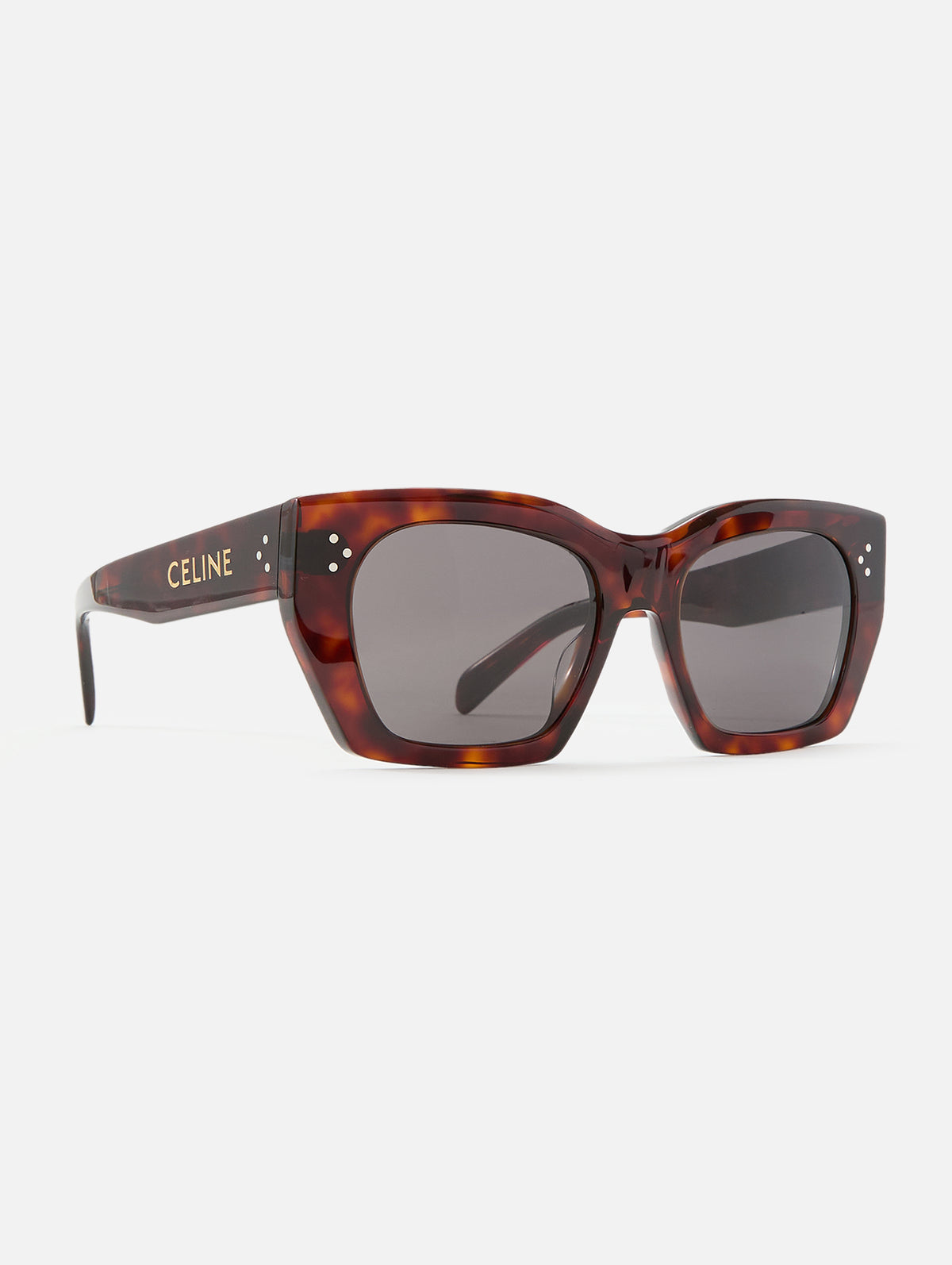 3 Dots Square Sunglasses,CELINE EYEWEAR,DARK HAVANA,Image 2