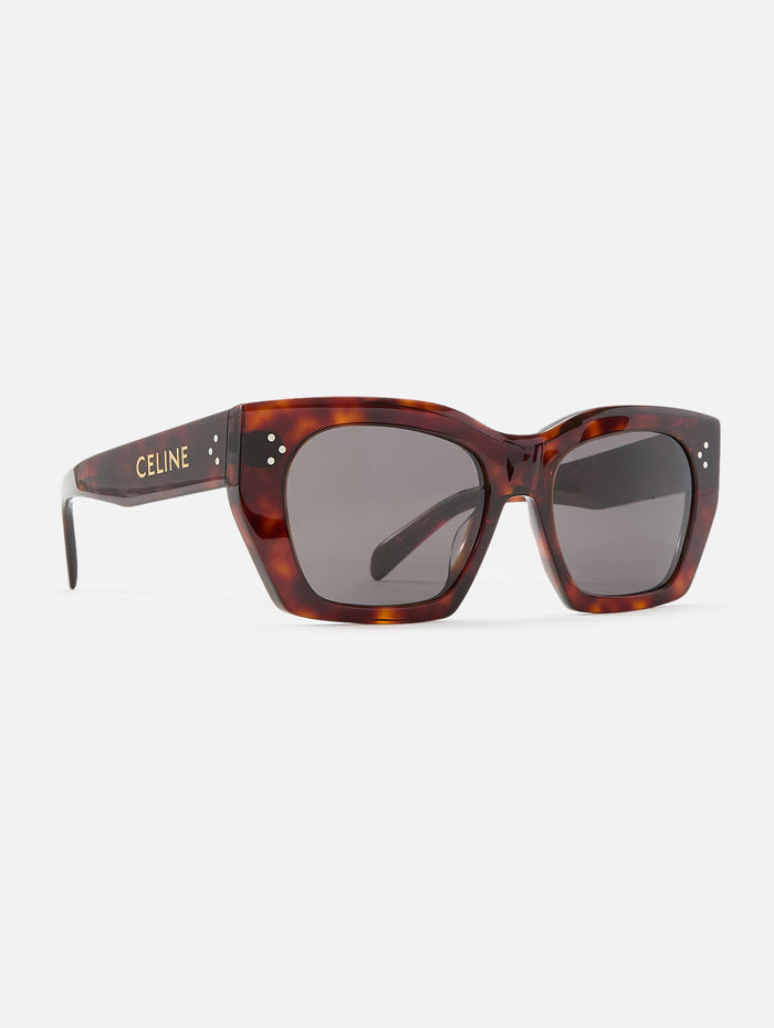 3 Dots Square Sunglasses,CELINE EYEWEAR,DARK HAVANA,Image 1