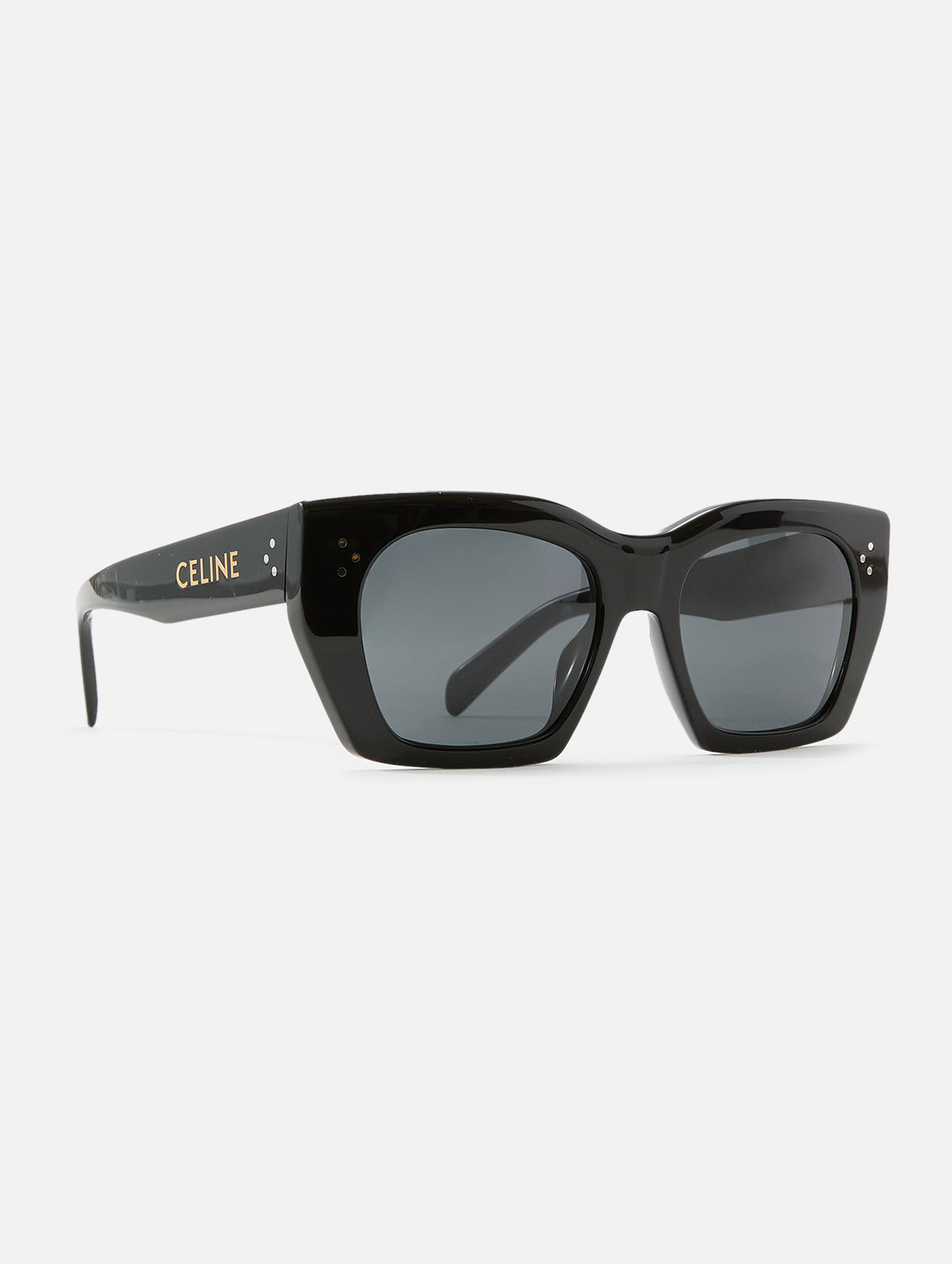 3 Dots Square Sunglasses,CELINE EYEWEAR,SHINY BLACK,Image 2