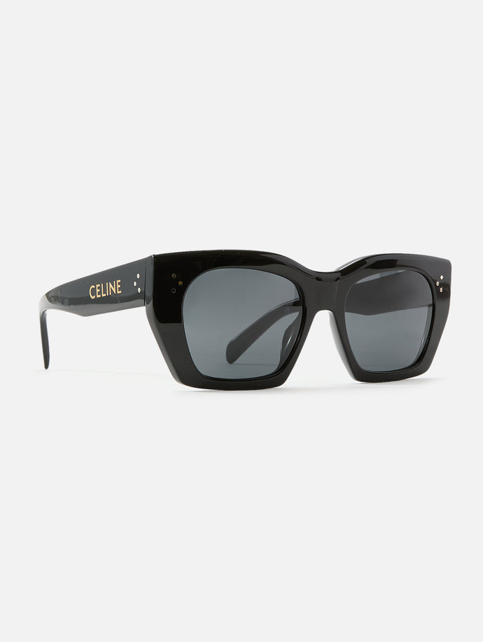 3 Dots Square Sunglasses,CELINE EYEWEAR,SHINY BLACK,Image 1