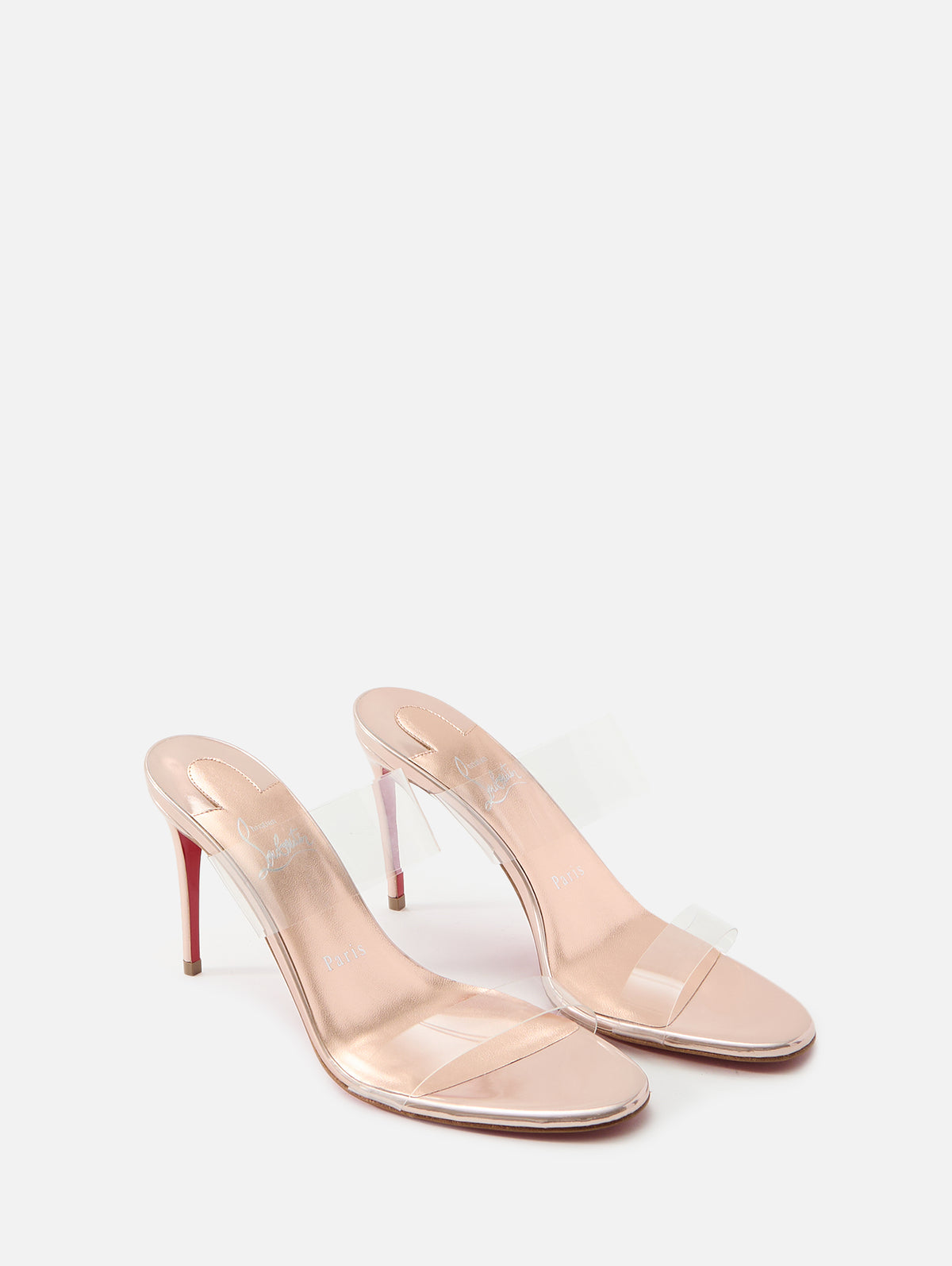 Just Nothing Sandal 85mm,CHRISTIAN LOUBOUTIN,METALLIC,Image 2