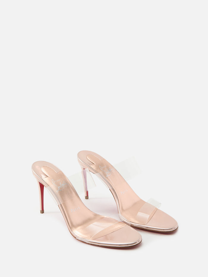 Just Nothing Sandal 85mm,CHRISTIAN LOUBOUTIN,METALLIC,Image 1