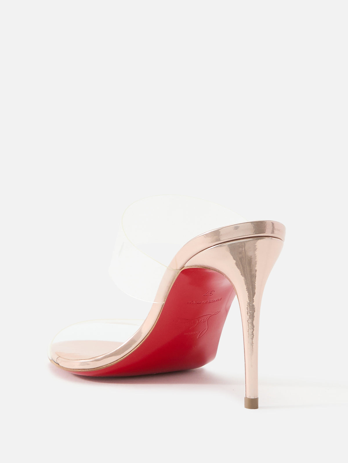 Just Nothing Sandal 85mm,CHRISTIAN LOUBOUTIN,METALLIC,Image 3