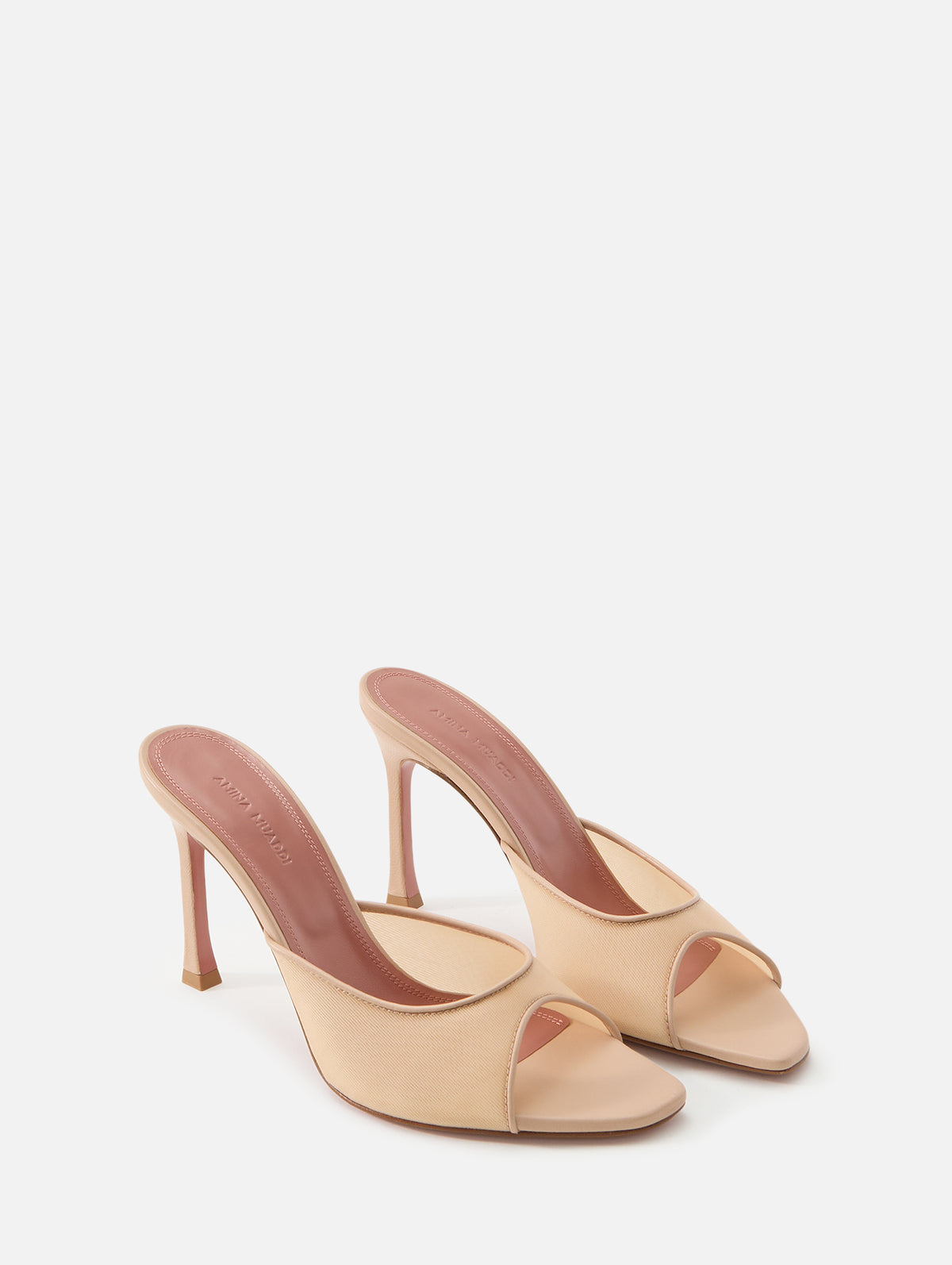 Alexa Mesh Slipper 95mm,AMINA MUADDI,BEIGE,Image 2
