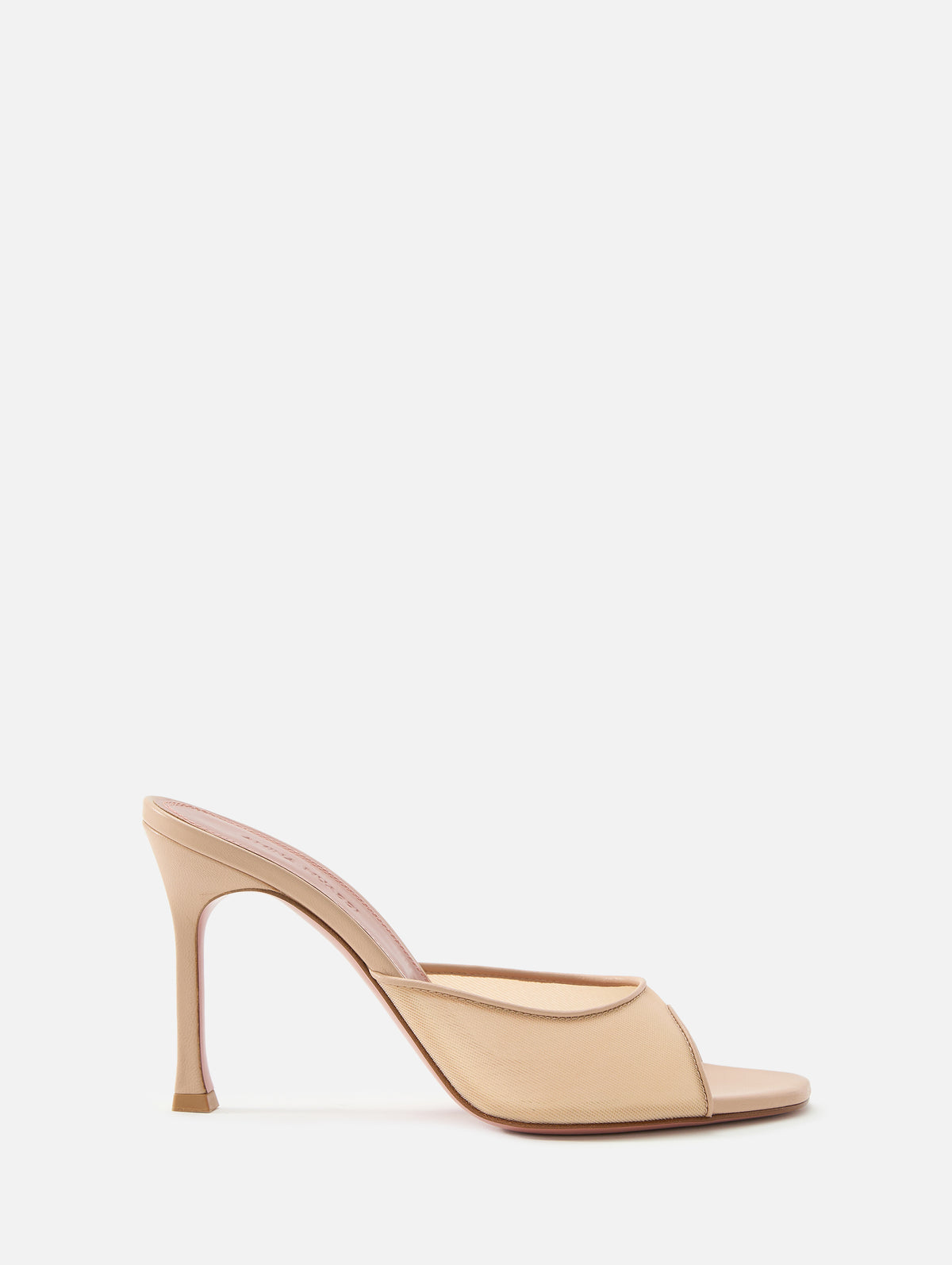 Alexa Mesh Slipper 95mm,AMINA MUADDI,BEIGE,Image 1