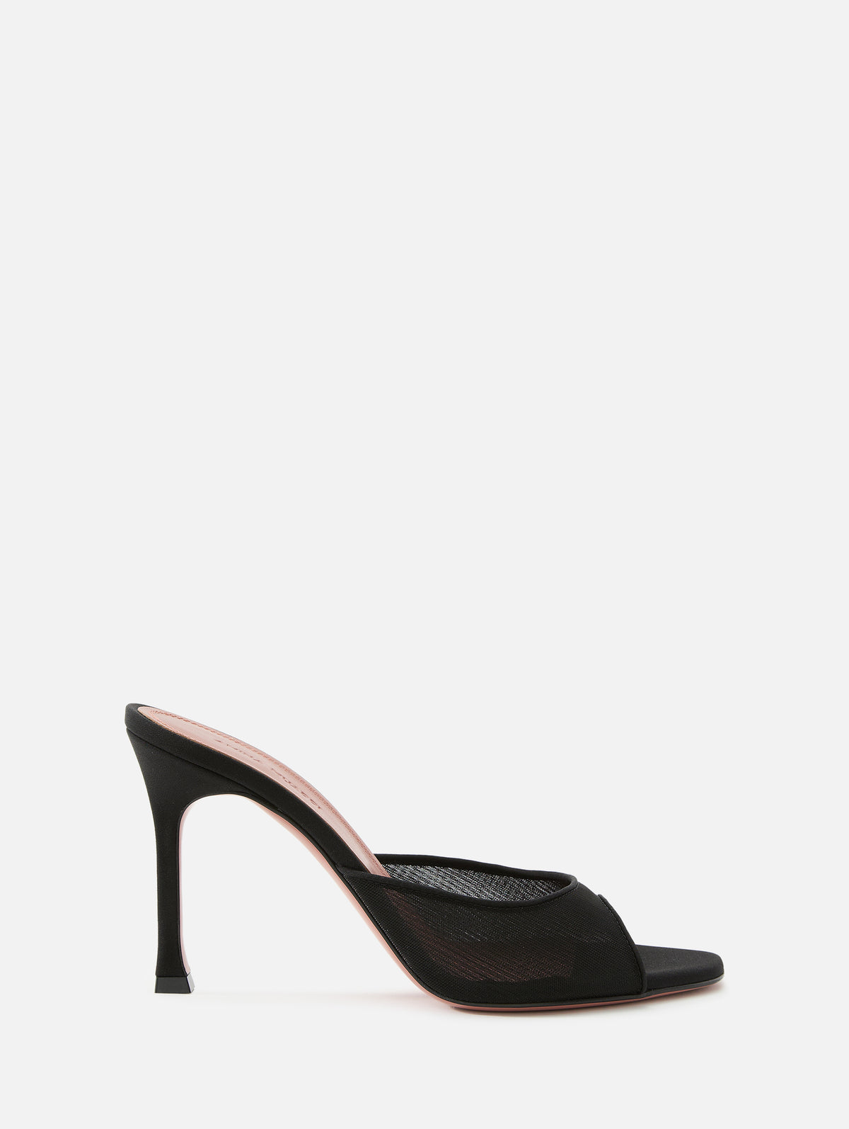 Alexa Mesh Slipper 95mm,AMINA MUADDI,BLACK,Image 1