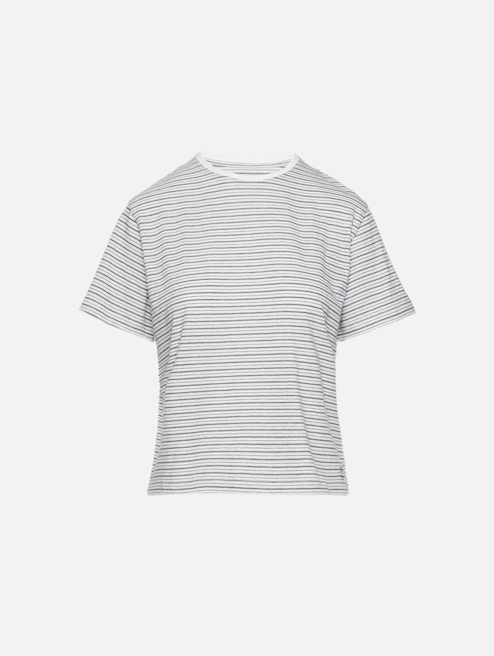 Stripe Tee,STILL HERE NYC,GREY STRIPE,Image 1