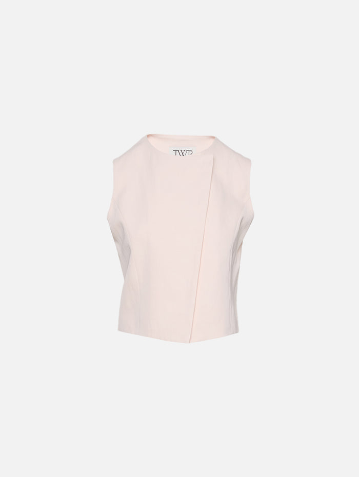 High Neck Vest,TWP,CREME DE PECHE,Image 1