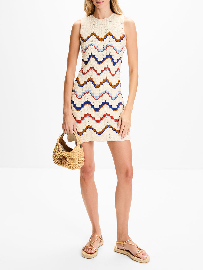 ESCVDO Alma Sleeveless Mini Dress | Off White | Size S