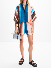 Button Up Stripe Shirt,FENDI,POWDER,Image 2
