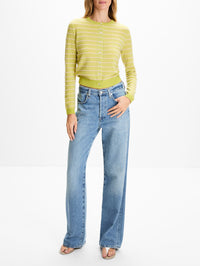 Pebble Stripe Jane Cardigan,GUEST IN RESIDENCE,EVOO COMBO,Image 2