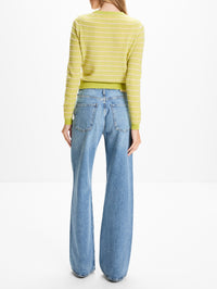 Pebble Stripe Jane Cardigan,GUEST IN RESIDENCE,EVOO COMBO,Image 3