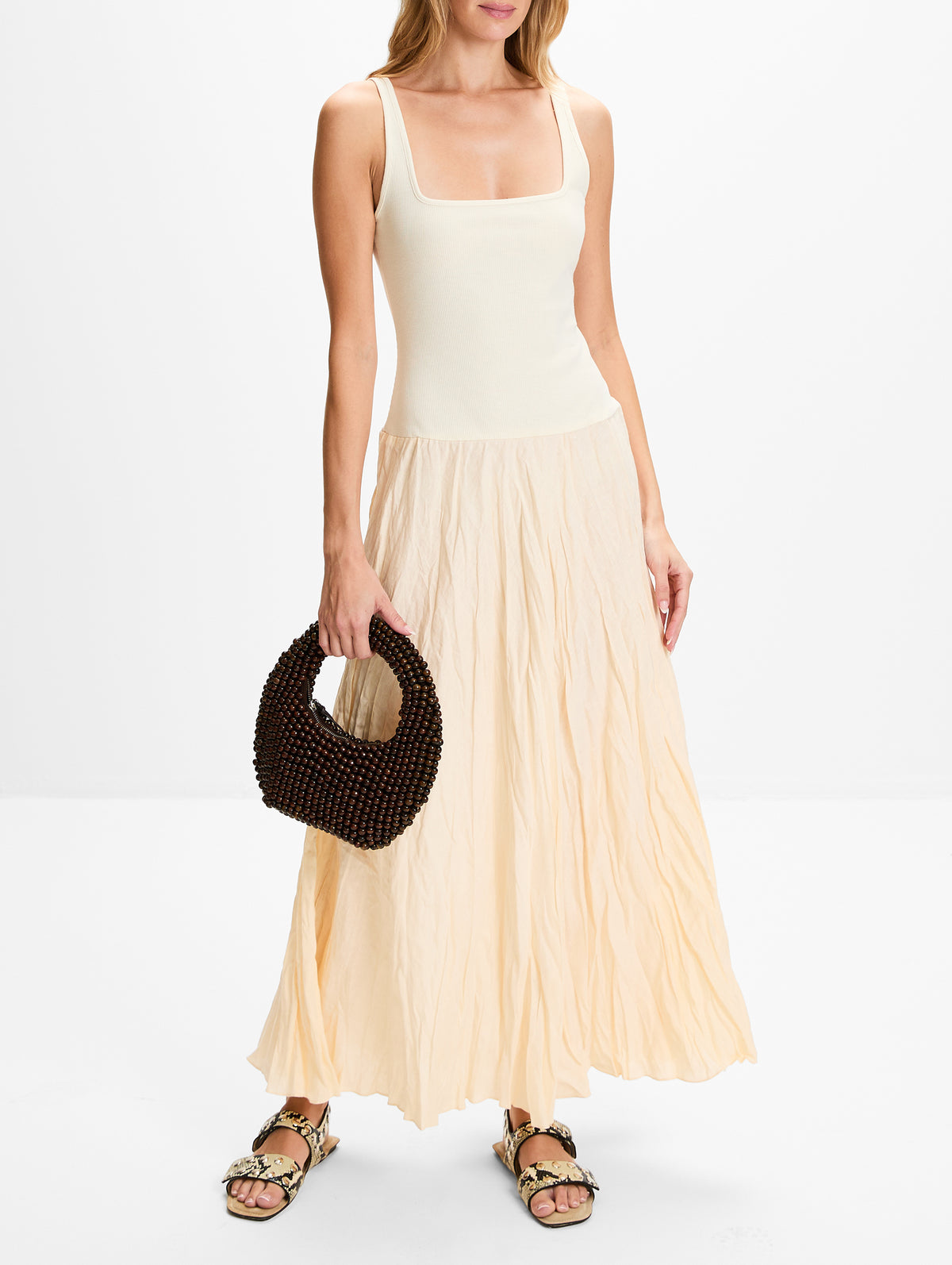 Johanna Ortiz Mariner Maxi Dress in Cream