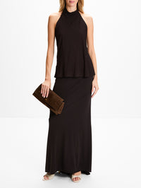 Flowy Halter Top,TWP,DARK CHOCOLATE,Image 2