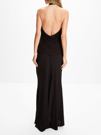 Flowy Halter Top,TWP,DARK CHOCOLATE,Image 3