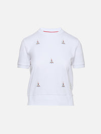 Ss Sailboat Tee,THOM BROWNE,WHITE,Image 1