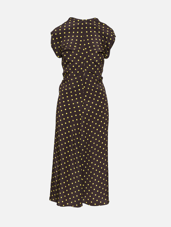 Polkadot Dress,MARNI,SADELLE BROWN,Image 1