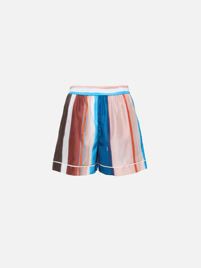 Striped Pull On Short,FENDI,POWDER,Image 1