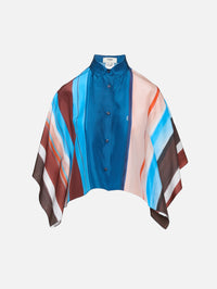 Button Up Stripe Shirt,FENDI,POWDER,Image 1