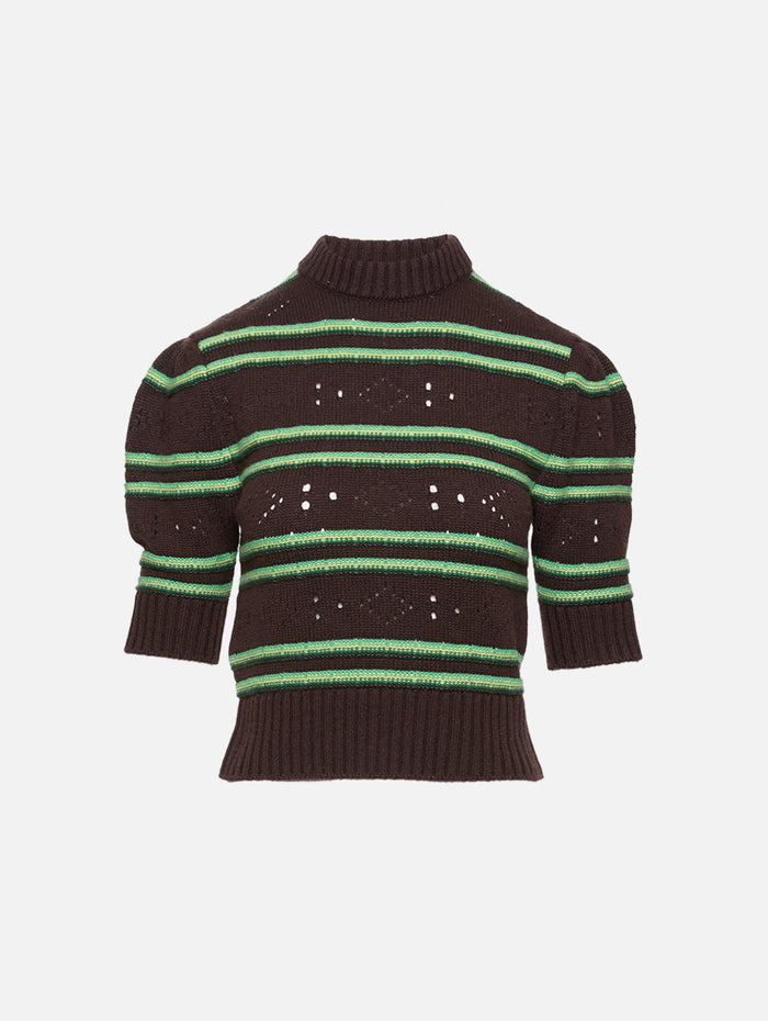 Knit Top,MARNI,BROWN,Image 1