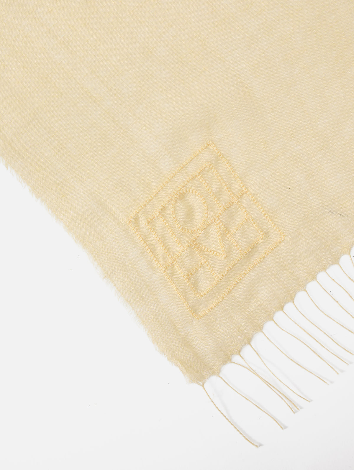Linen Scarf,TOTÉME,BUTTERCUP,Image 2