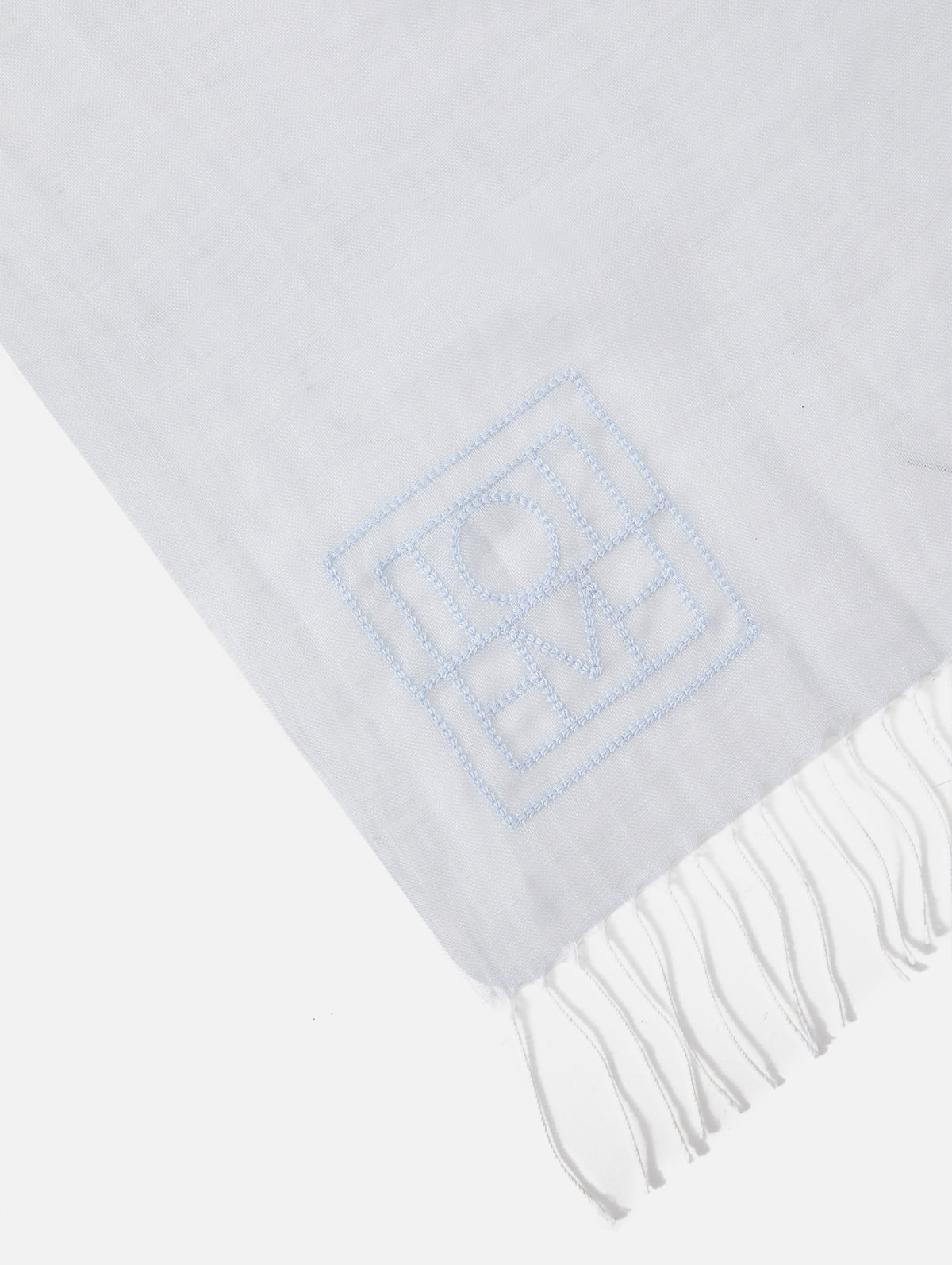 Linen Scarf,TOTÉME,SKY,Image 2