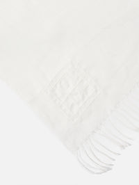 Linen Scarf,TOTÉME,WHITE,Image 2