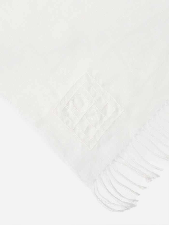 Linen Scarf,TOTÉME,WHITE,Image 1