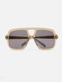 Slim Aviator Sunglasses,LOEWE EYEWEAR,SHINY DARK GREEN,Image 1