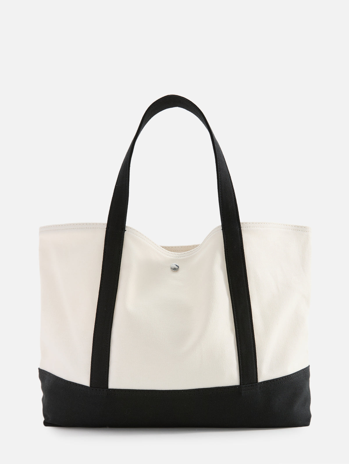 Beach Tote Bag,TOTÉME,ECRU BLACK,Image 1