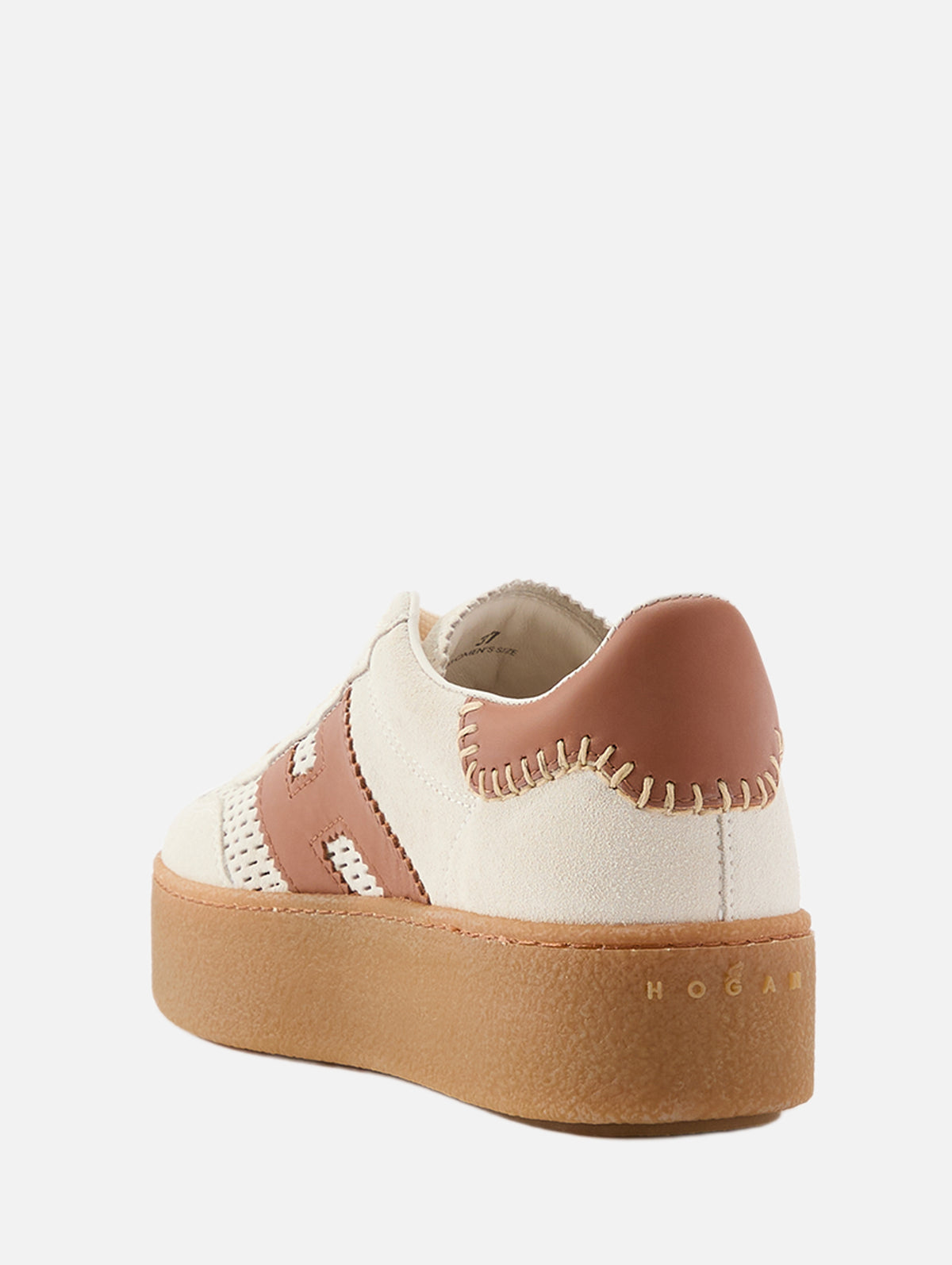Cool Platform Sneaker,HOGAN,WHITE BROWN,Image 4