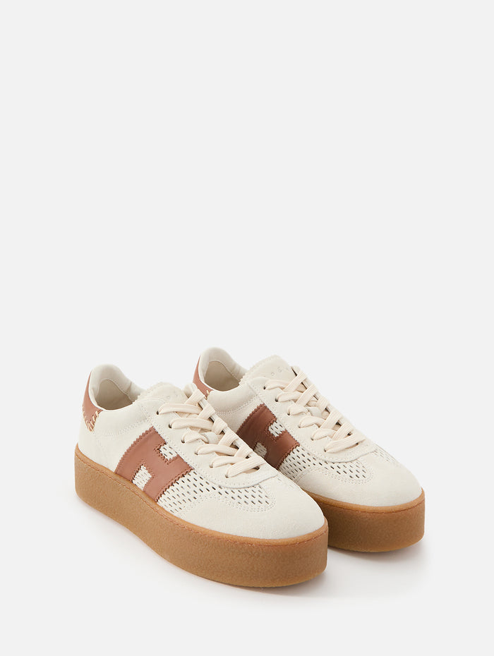 Cool Platform Sneaker,HOGAN,WHITE BROWN,Image 1