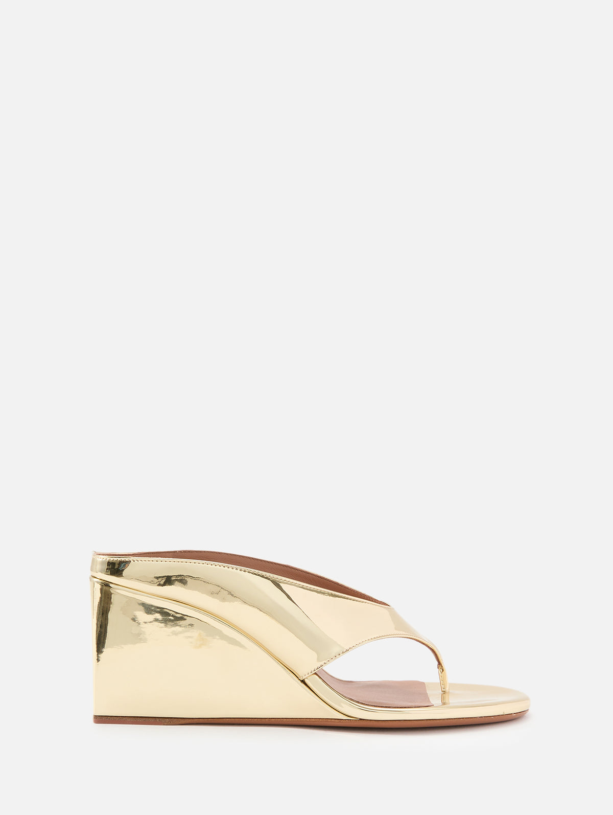 Tongs Wedge 75mm,ALAIA,PLATINE,Image 1