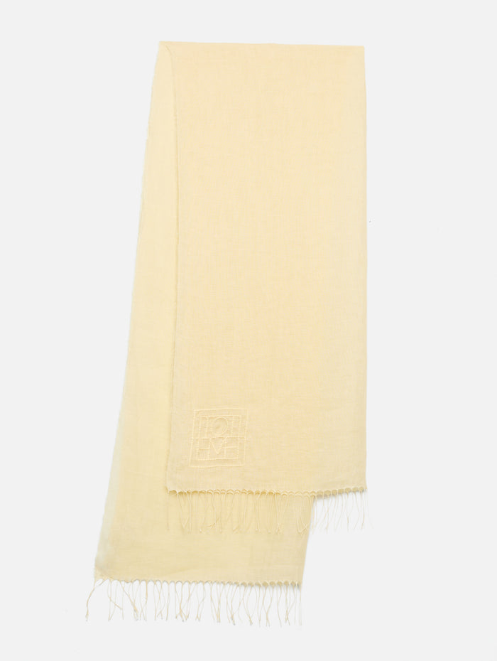 Linen Scarf,TOTÉME,BUTTERCUP,Image 1