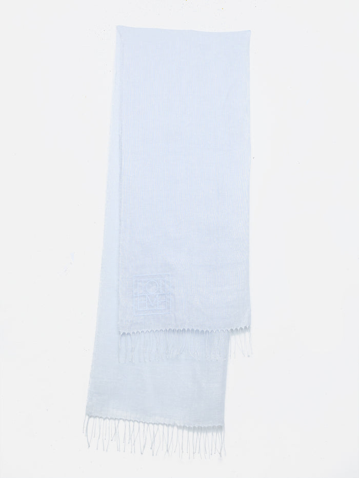 Linen Scarf,TOTÉME,SKY,Image 1