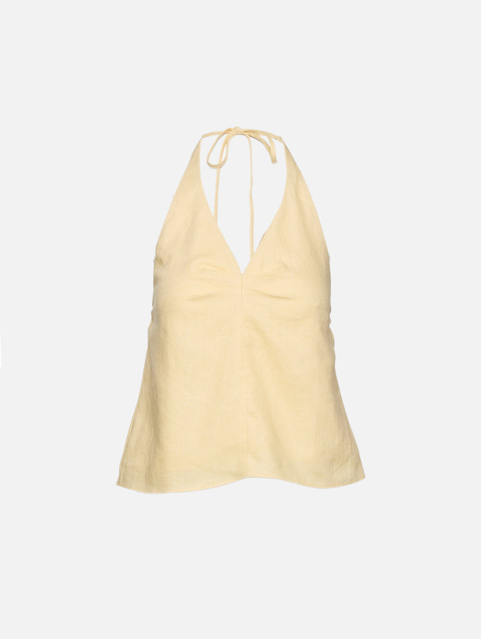 Corso Linen Top,STAUD,BUTTER,Image 1