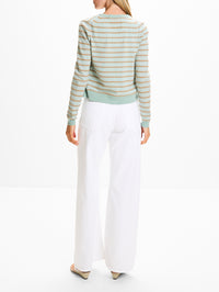 Pebble Stripe Jane Cardigan,GUEST IN RESIDENCE,SAGE BRUSH COMBO,Image 3