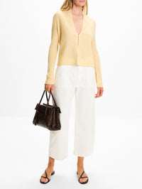 Rib Stealth Cardigan,GUEST IN RESIDENCE,BUTTER,Image 2