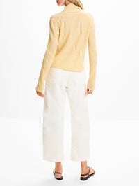 Rib Stealth Cardigan,GUEST IN RESIDENCE,BUTTER,Image 3