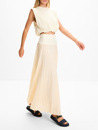 Light And Sound Ankle Skirt,JOHANNA ORTIZ,ECRU,Image 3