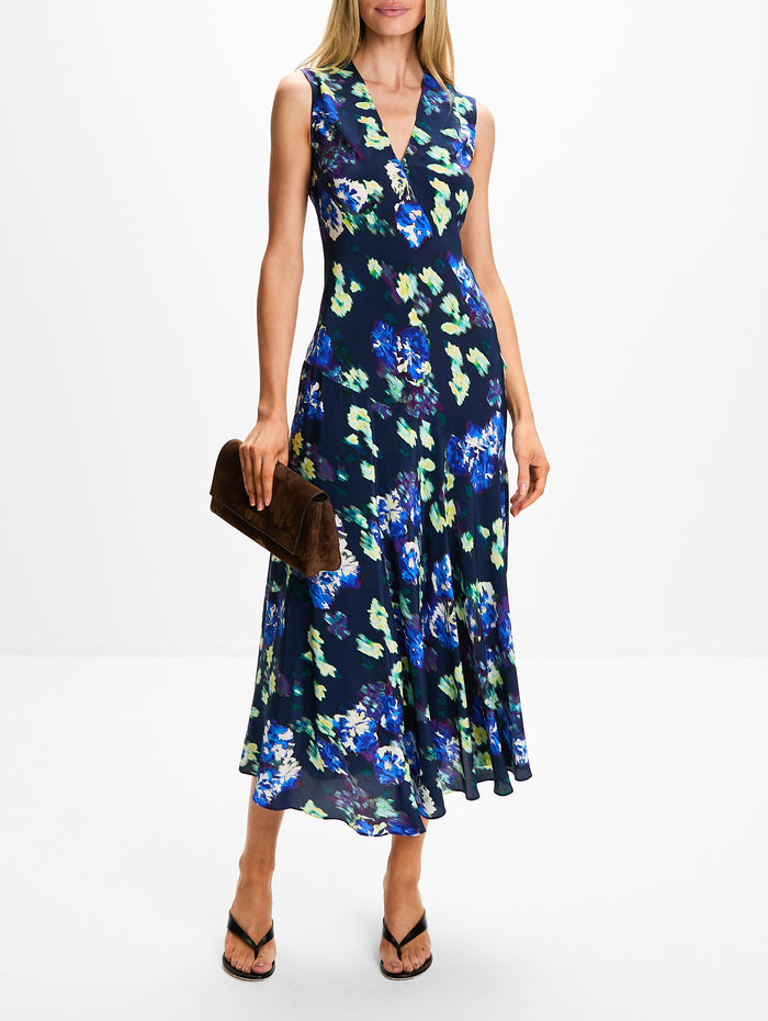Elowen Silk Dress,ULLA JOHNSON,EVENING BLOOM,Image 1