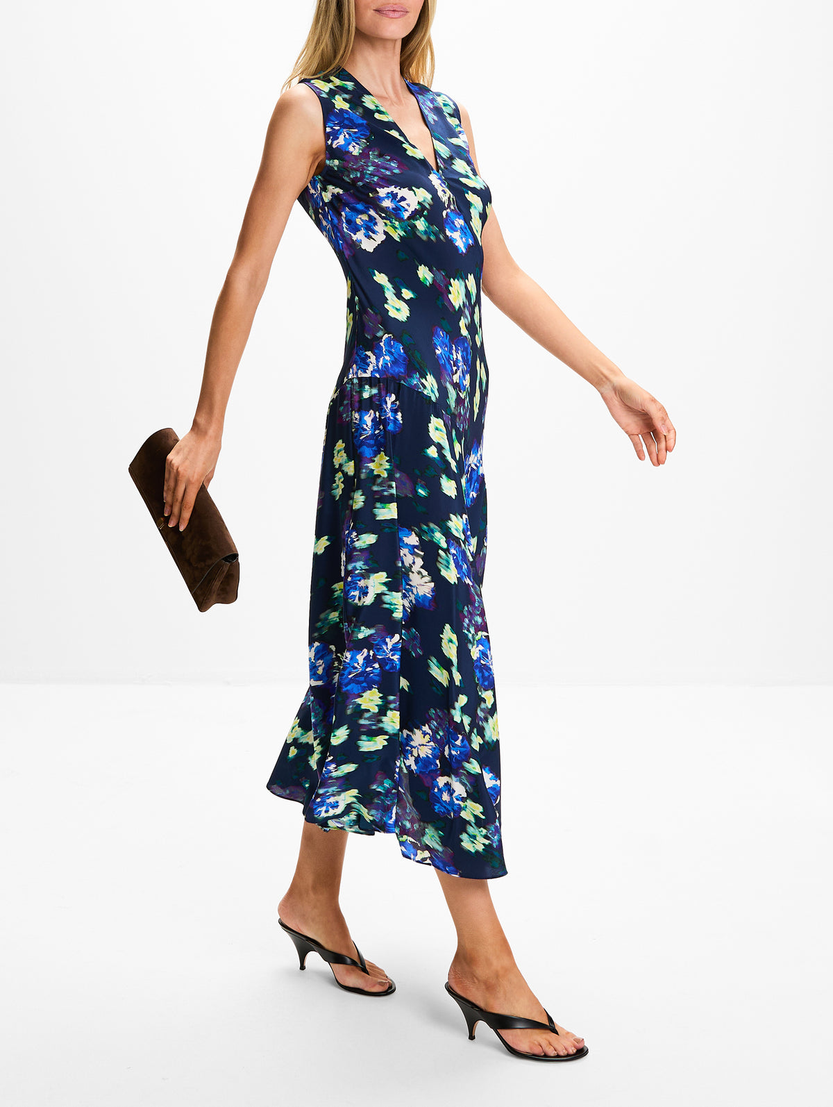 Elowen Silk Dress,ULLA JOHNSON,EVENING BLOOM,Image 3
