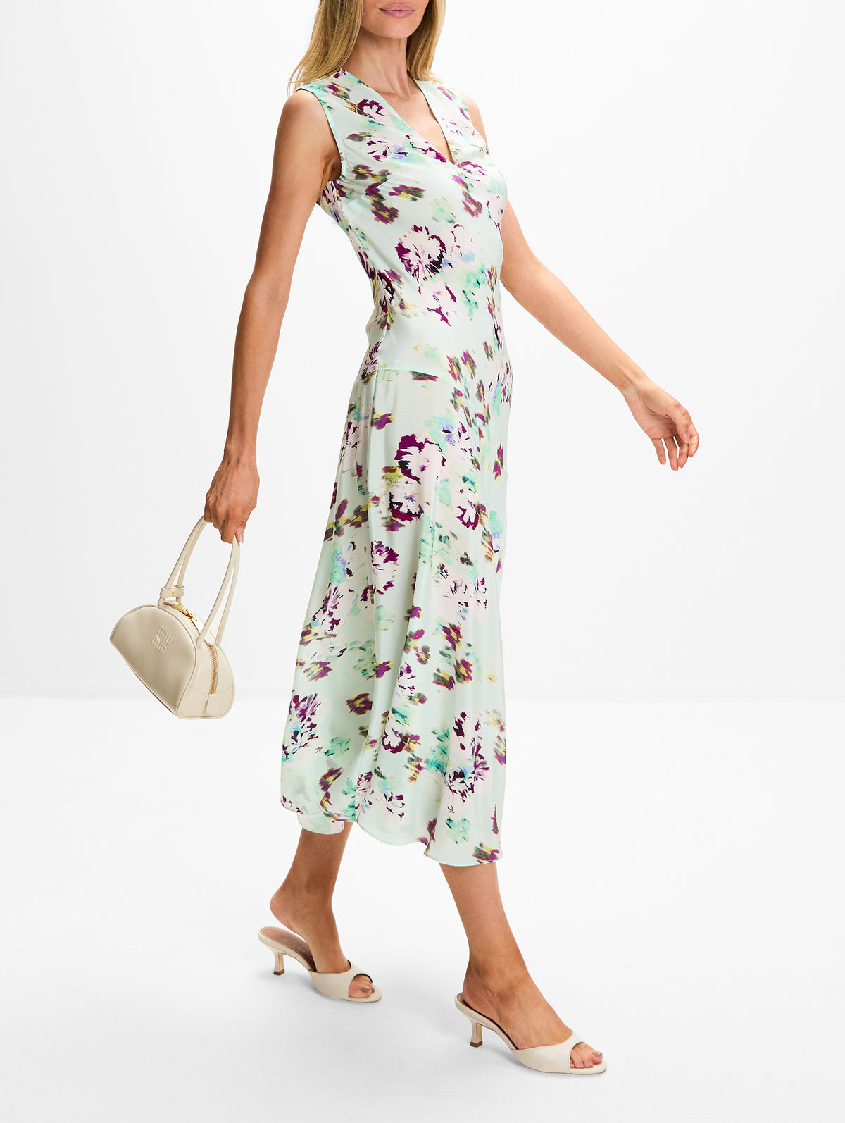 Elowen Silk Dress,ULLA JOHNSON,OASIS,Image 3