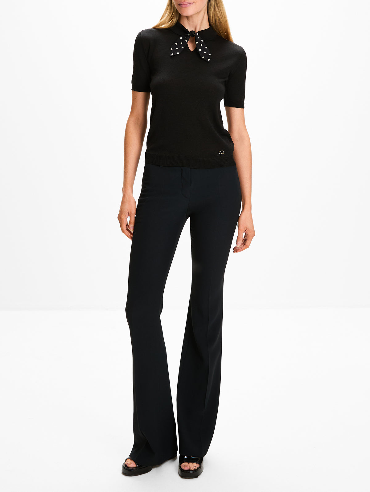 Knit Top,VALENTINO GARAVANI,NERO,Image 2